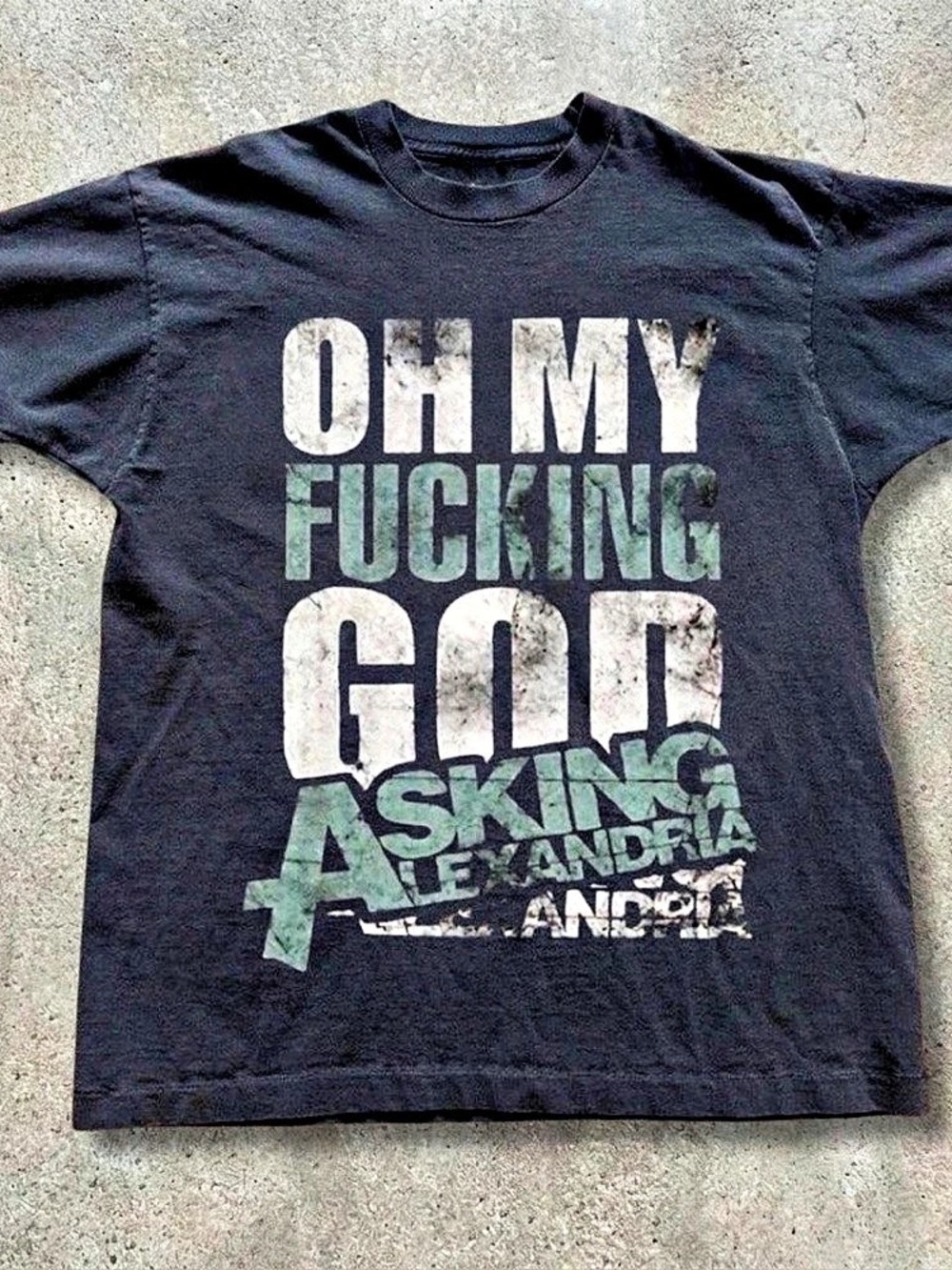 Asking Alexandria Oh My Fucking God Tour Tee Graphic T-Shirt Black